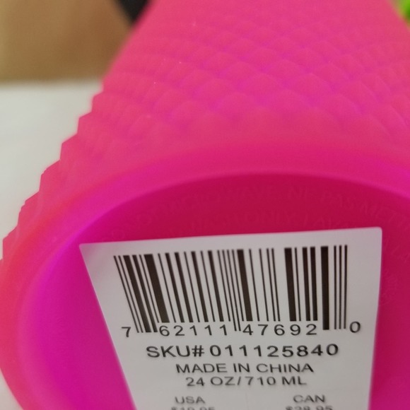 Starbucks Halloween Fall 2021 Release Neon Pink Studded Cold Cup Limited Edition - Picture 4 of 5